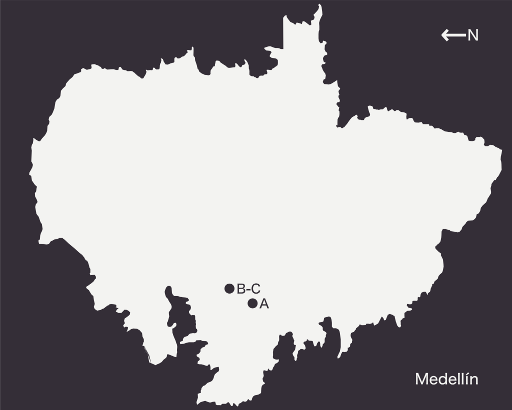 Map of Medellín.